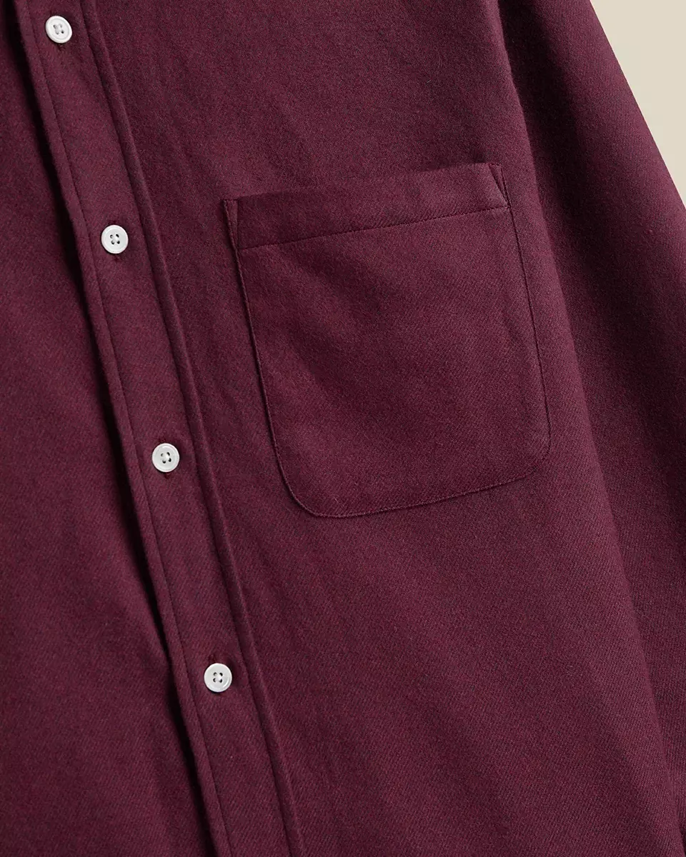 Portuguese Flannel Teca Shirt Bordeaux Herren Hemd rot